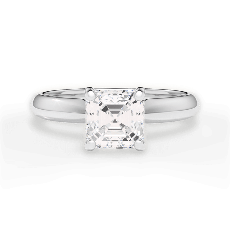 The Ottilie Solitaire / 3.51 Carat Asscher Yellow Diamond