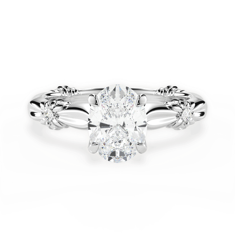 Ribbon Diamond Engagement Ring / 6.01 Carat Oval Yellow Diamond