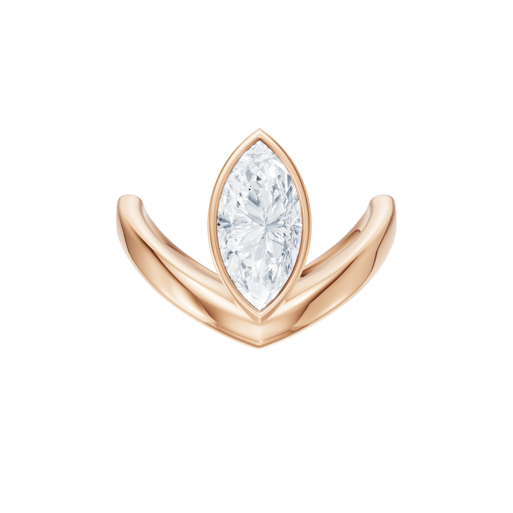 The Lunelle Marquise Cut 18kt Rose Gold The Lunelle Solitaire