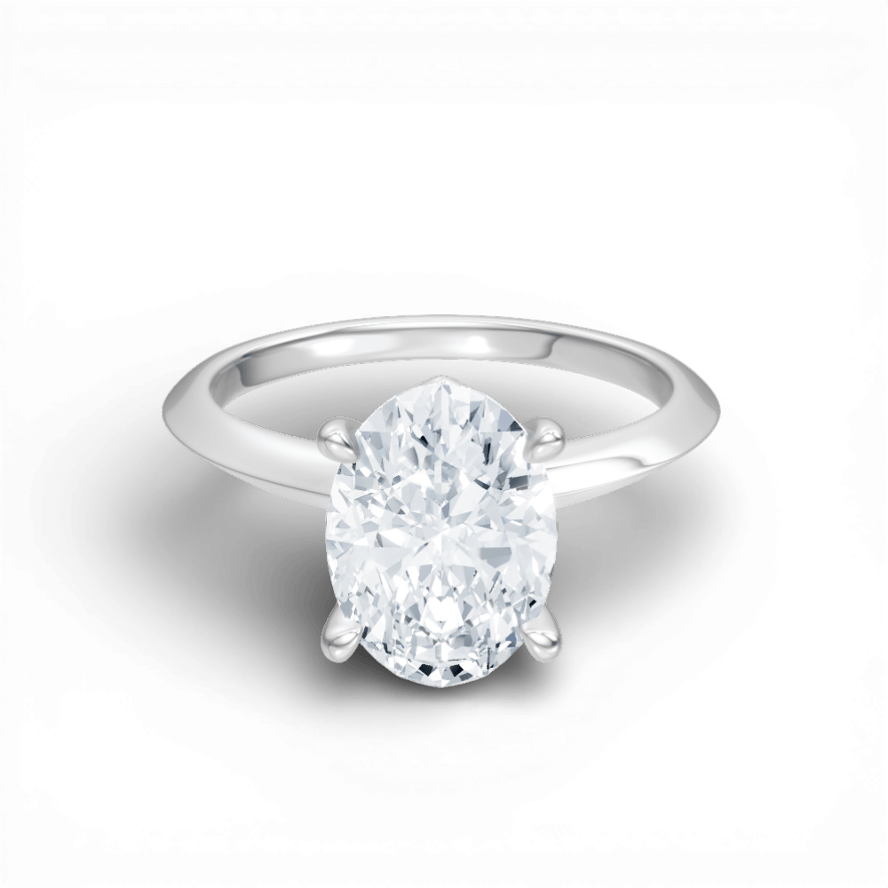 The Orielle Oval Cut 14kt White Gold Four-Prong Solitaire Engagement Ring