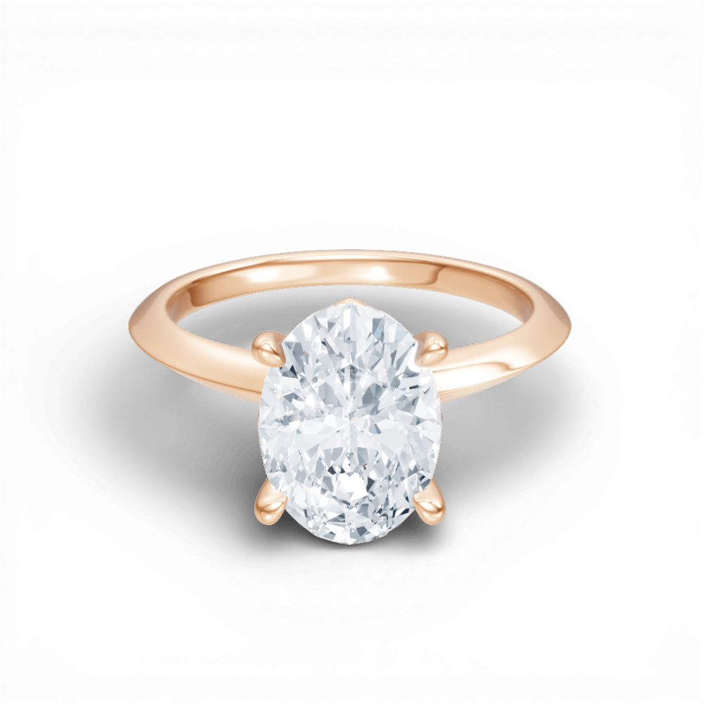 The Orielle Oval Cut 18kt Rose Gold Four-Prong Solitaire Engagement Ring