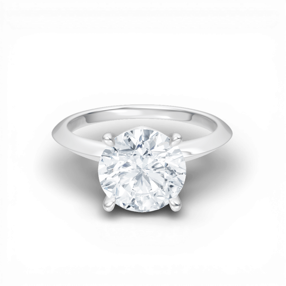 The Orielle Round Cut 14kt White Gold Four-Prong Solitaire Engagement Ring