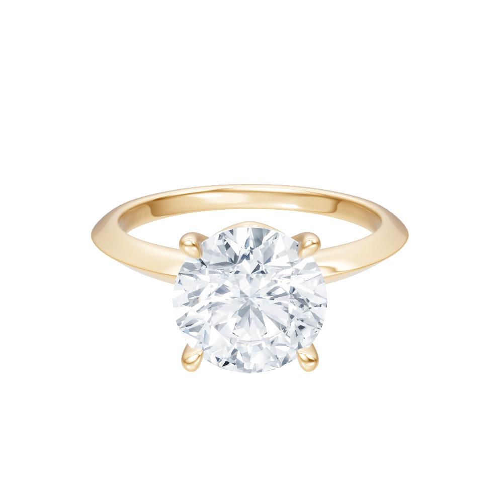 The Orielle Round Cut 14kt Yellow Gold Four-Prong Solitaire Engagement Ring