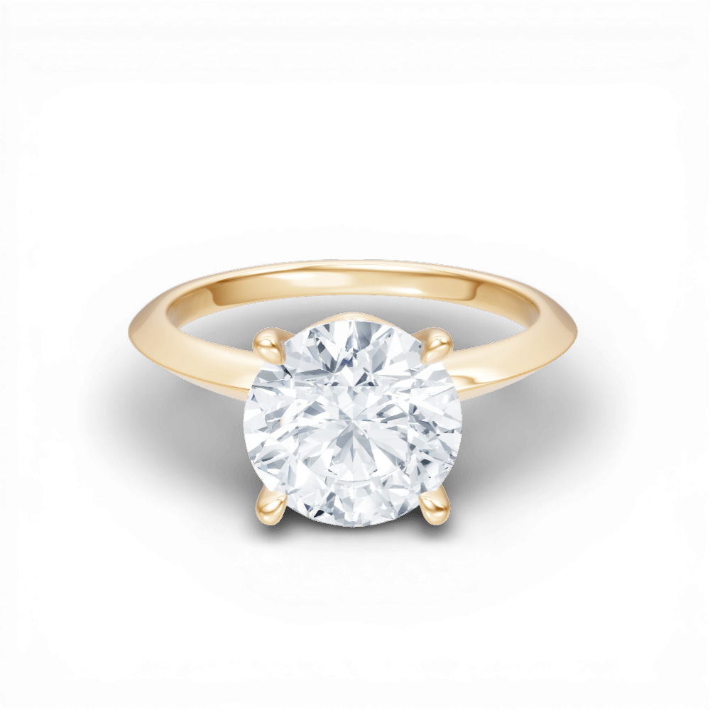 The Orielle Round Cut 14kt Yellow Gold Four-Prong Solitaire Engagement Ring
