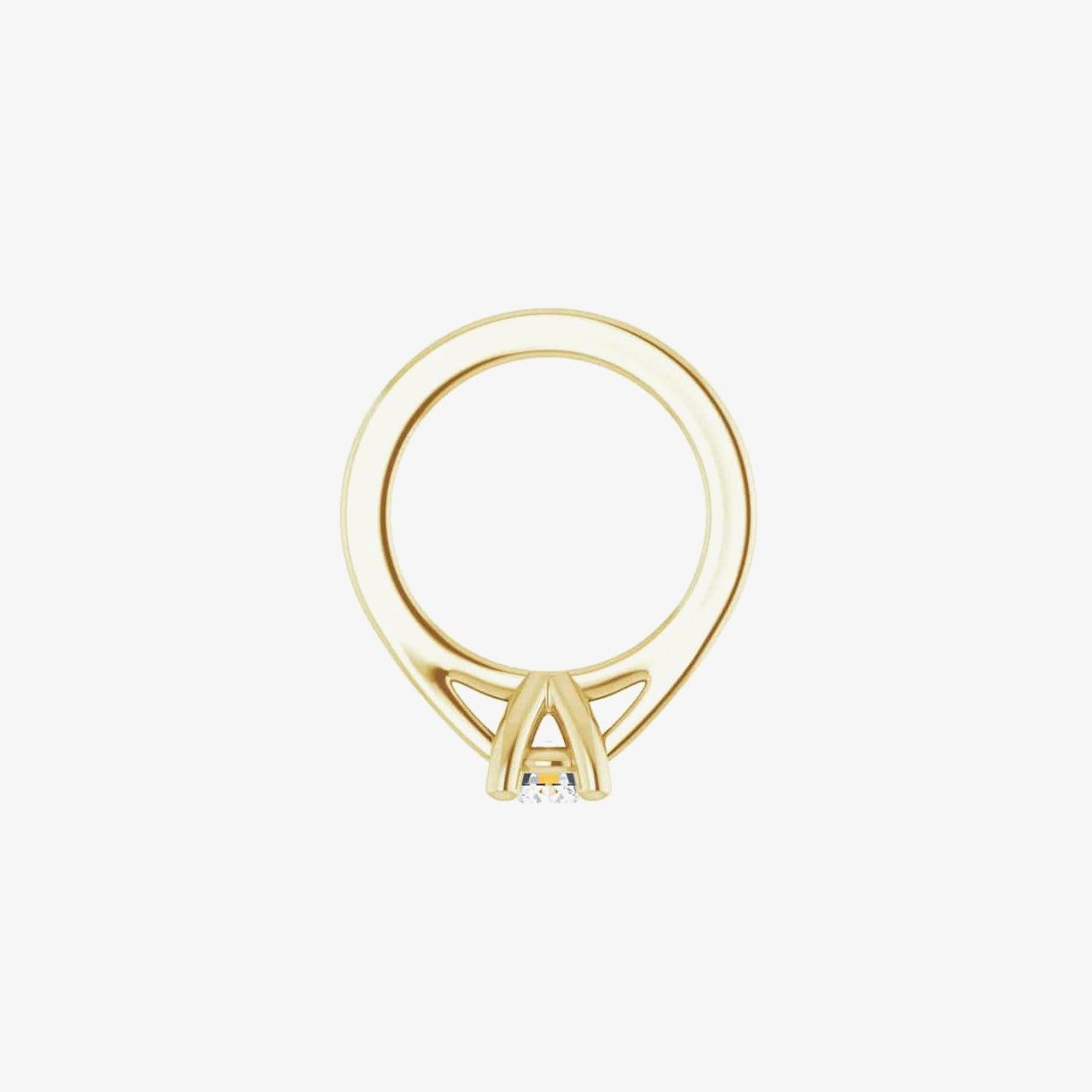 14kt Yellow Gold 0.03 CTW Lab-Grown Diamond Solitaire Ring Charm
