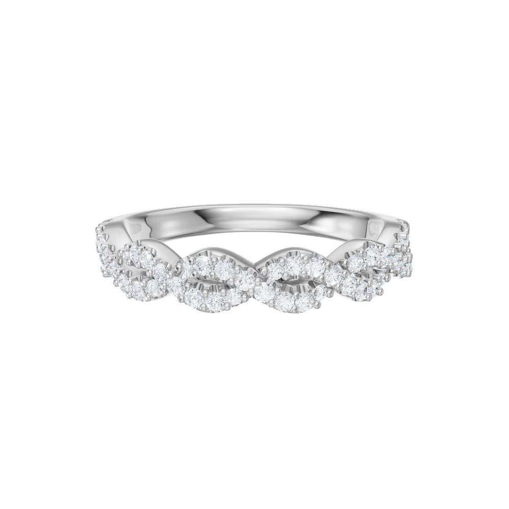 Women's 0.35 CTW Natural Diamond Twist Wedding Ring