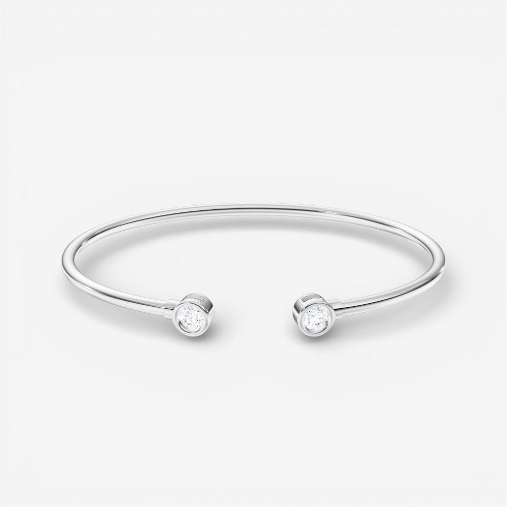 Toi et Moi Round Lab-Grown Diamond Flex Bangle