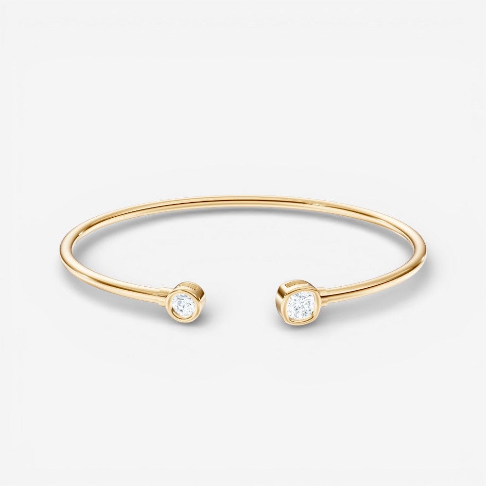 Toi et Moi Round & Cushion Cut Lab-Grown Diamond Flex Bangle