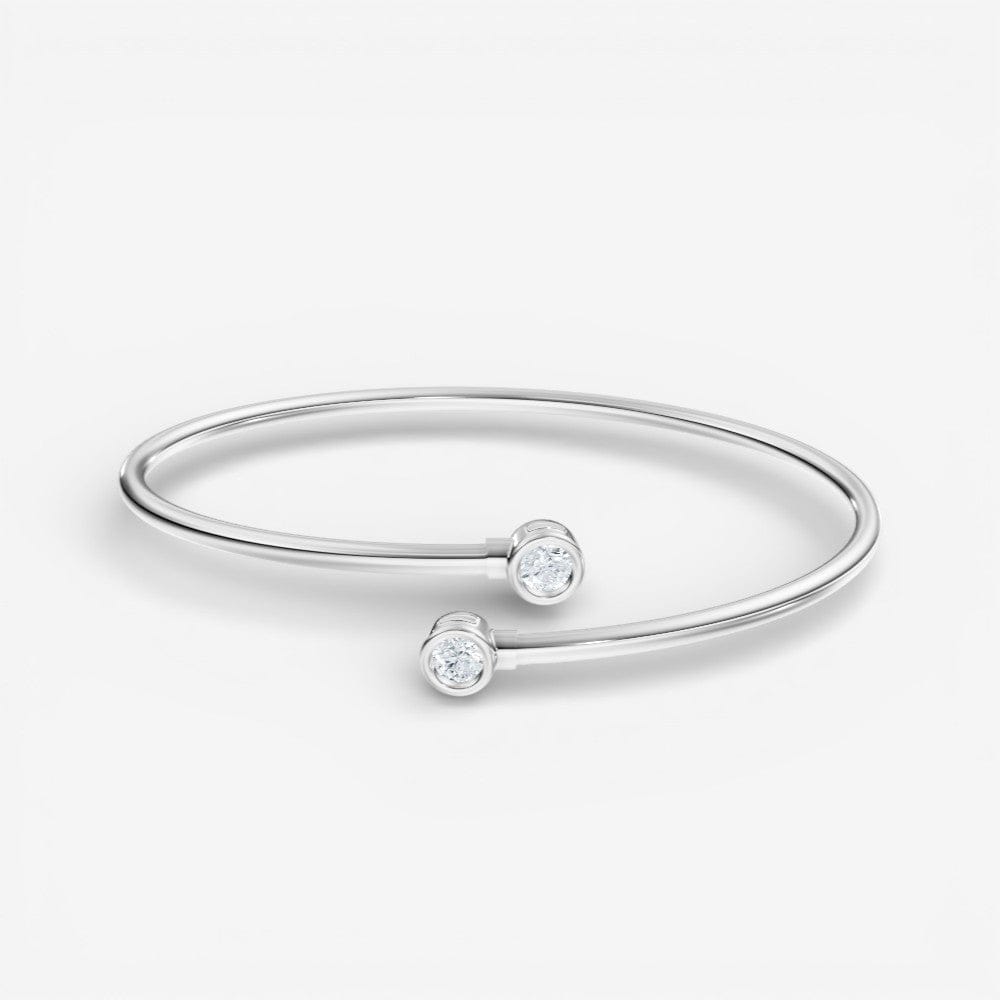 Toi et Moi Round Lab-Grown Diamond Flex Bangle