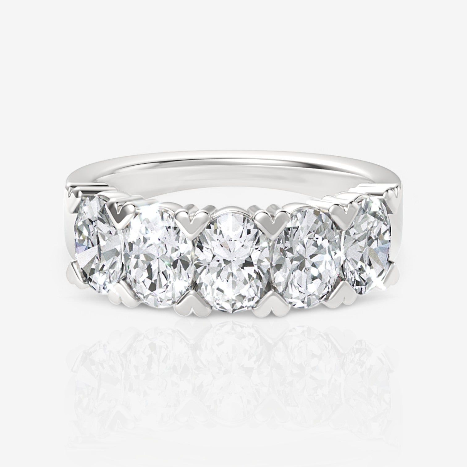 Five-Stone Oval Lab Diamond Wedding Ring