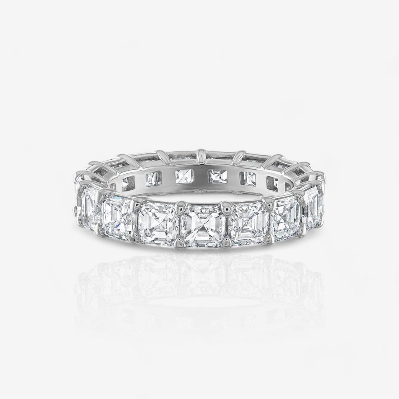 Asscher Cut Lab Diamond Eternity Ring