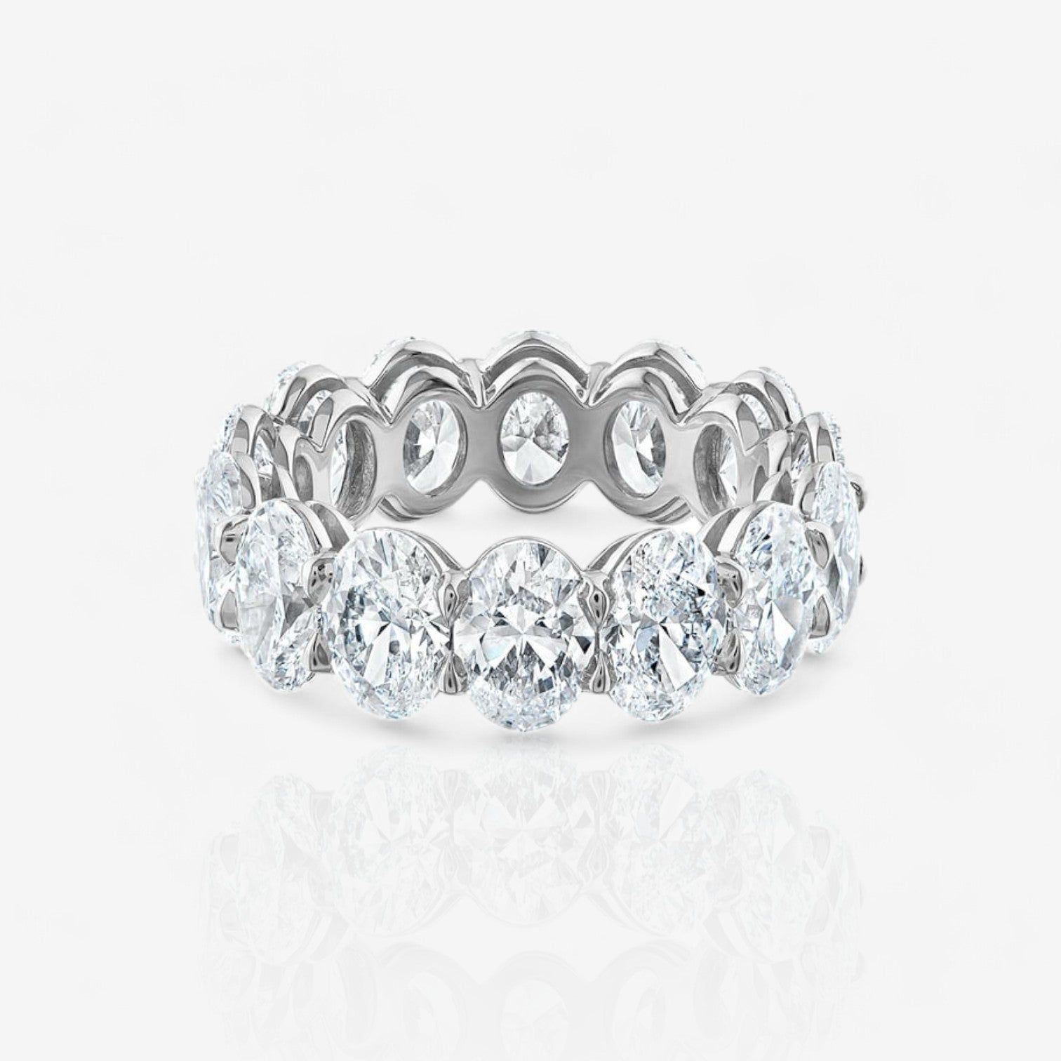 Oval Cut Lab Diamond Eternity Ring