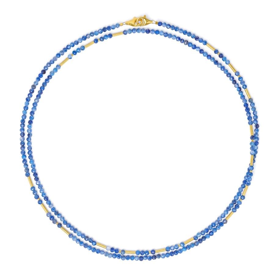 Bernd Wolf 24kt Gold Plated Convertible Lendelon Kyanite Necklace