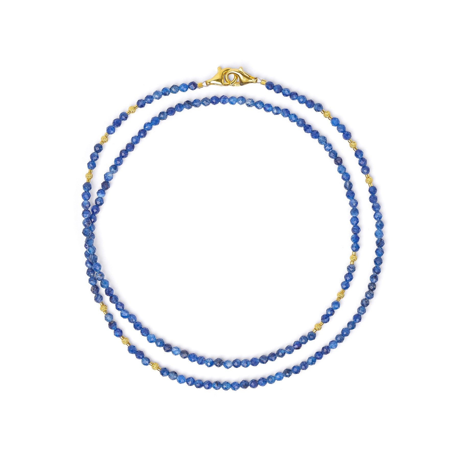 Bernd Wolf 24kt Gold Plated Convertible Indilan Kyanite Necklace