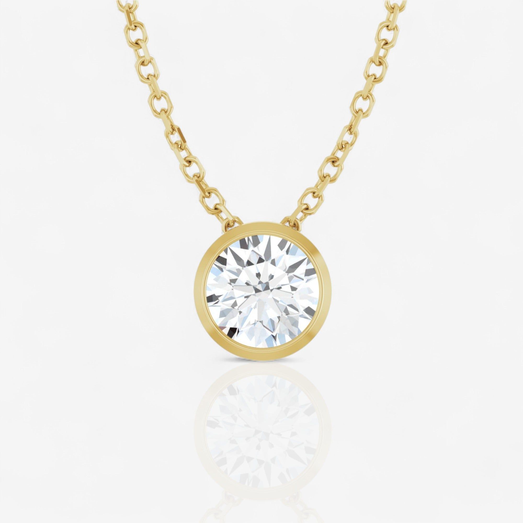 Design Your Own Bezel-Set Round Solitaire Pendant Setting