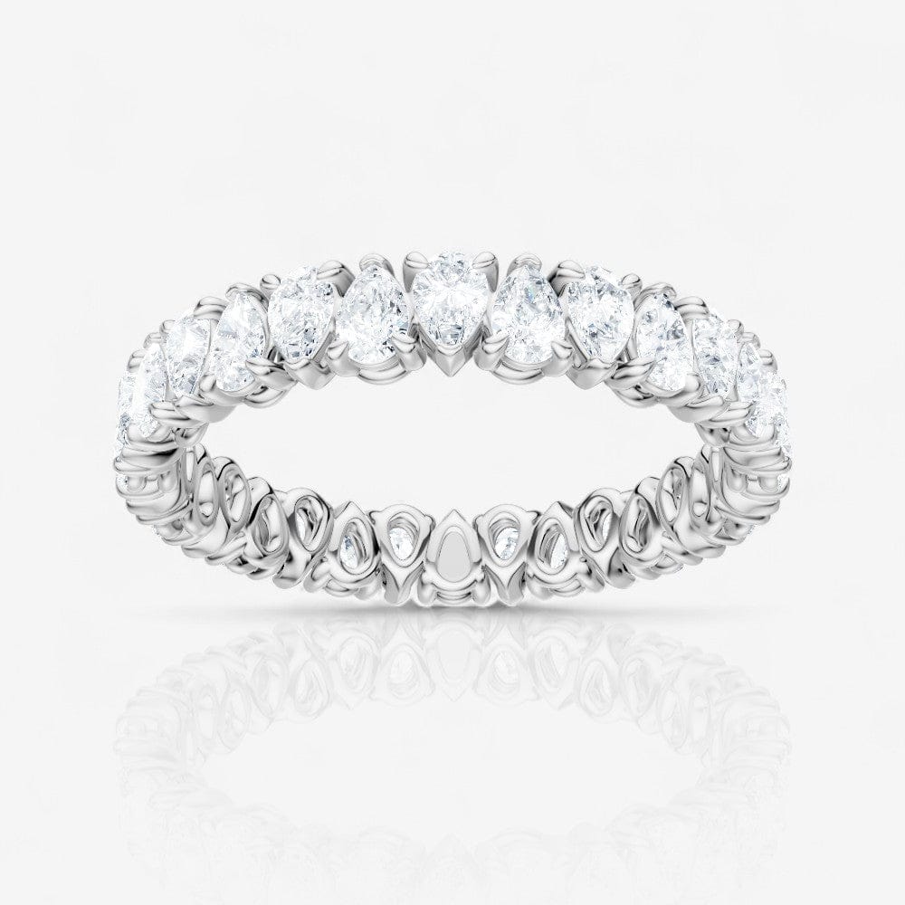 Alternating Lab-Grown Pear Diamond Eternity Band