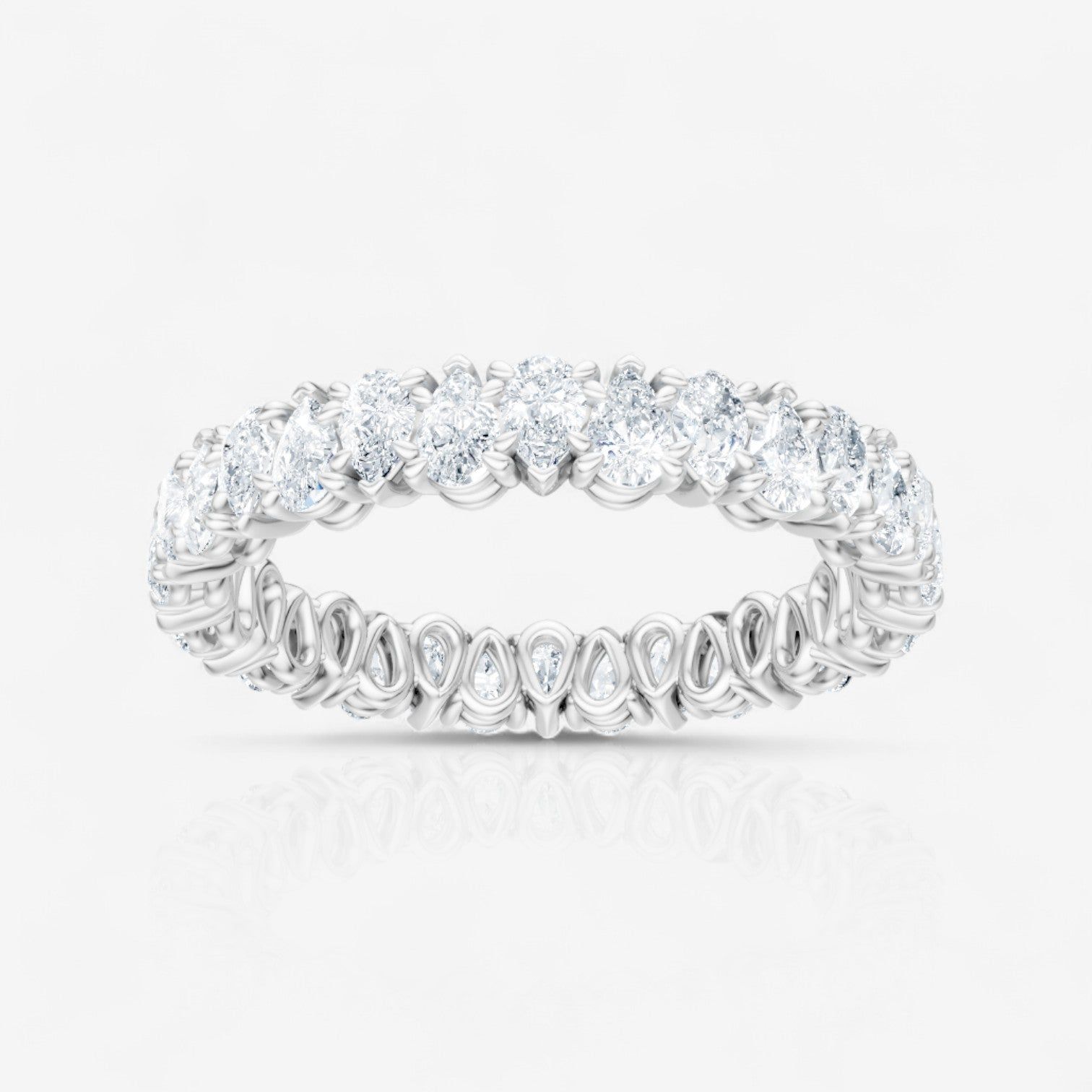 Alternating Lab-Grown Pear Diamond Eternity Band