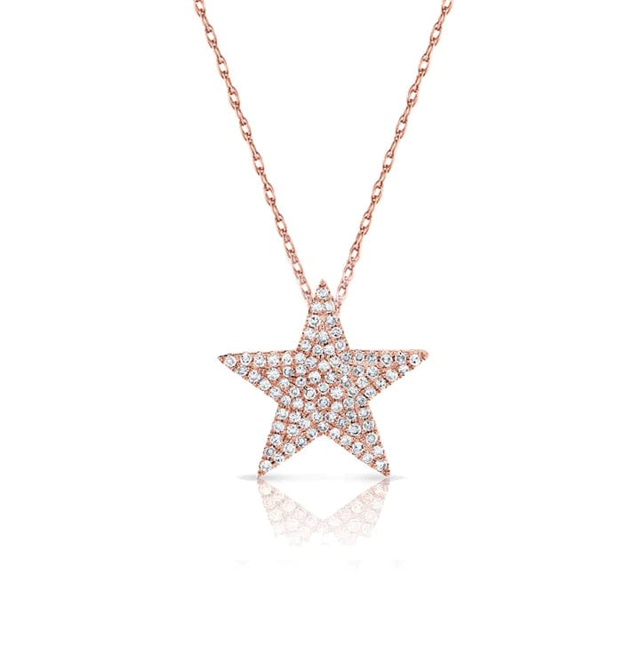14kt Gold 0.31 CTW Diamond Star Necklace