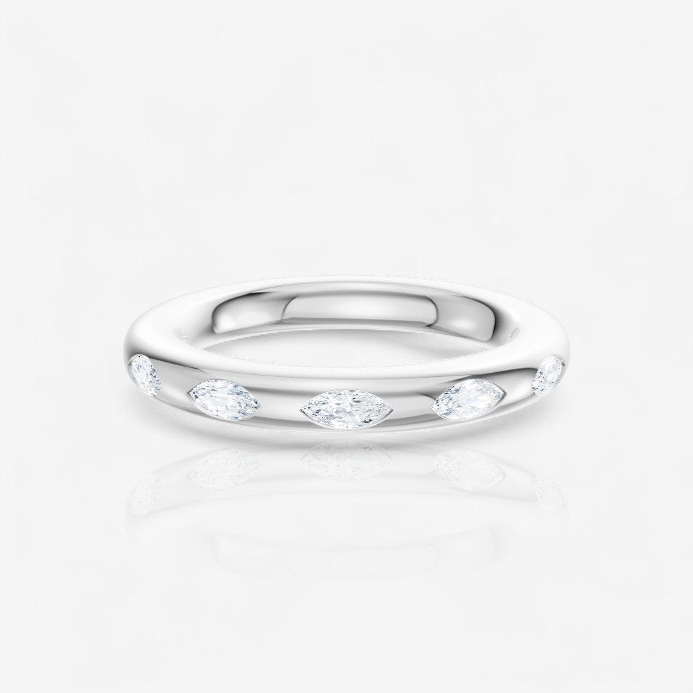 0.49 CTW 14kt Gold Lab-Grown Marquise Diamond Inlay Fashion Band