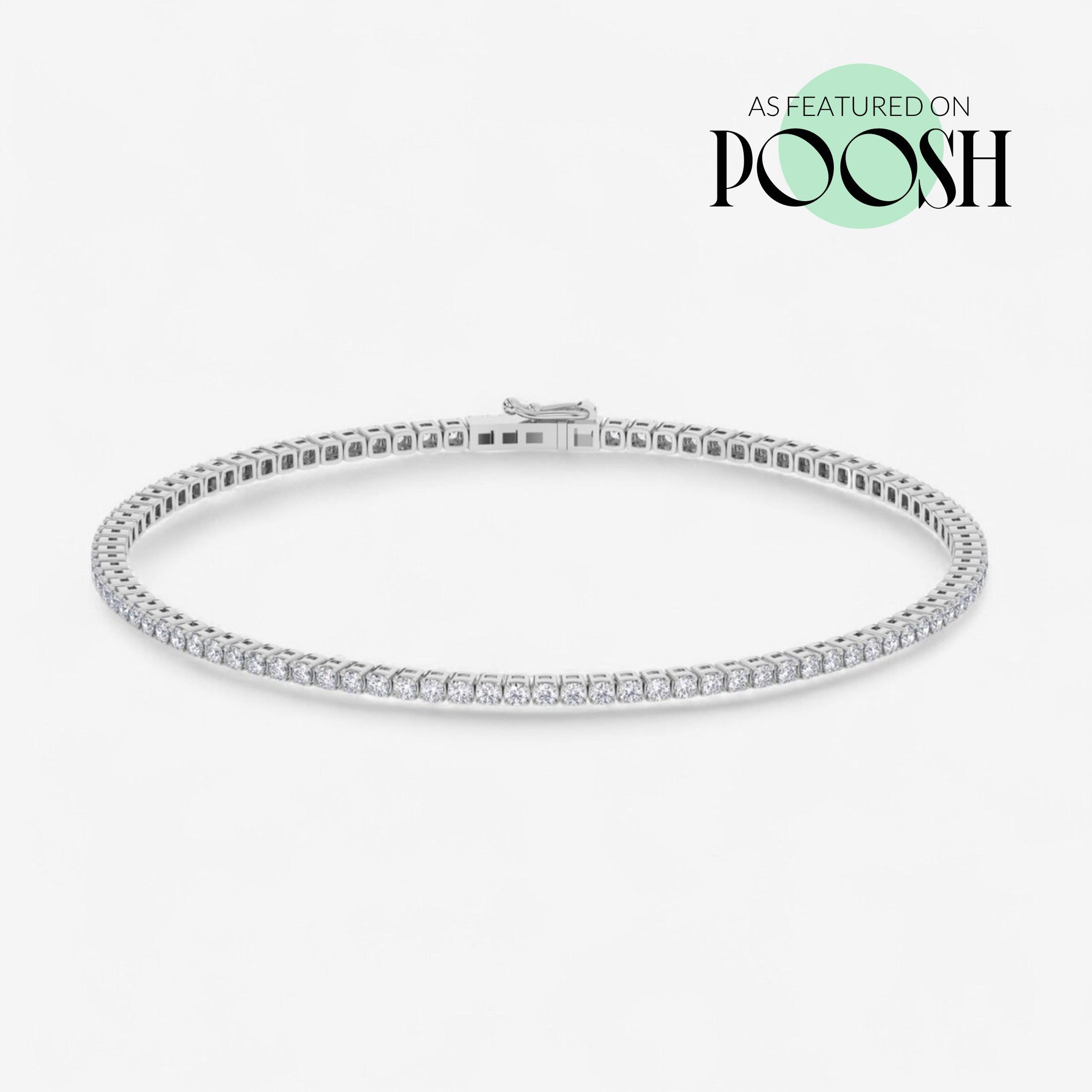 1.25 CTW Petite Lightweight Lab-Grown Diamond Tennis Bracelet in 14kt Gold