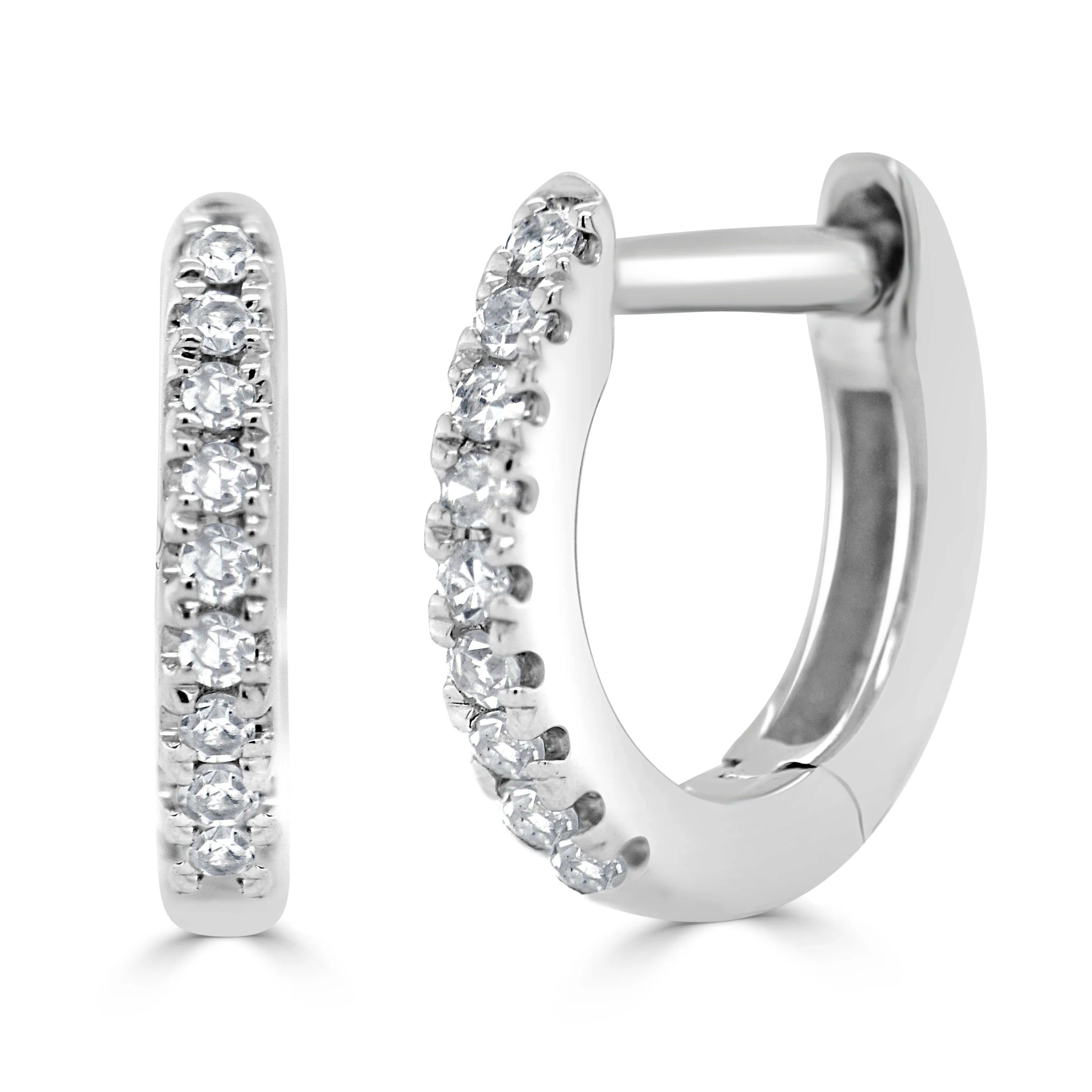 14kt Gold 0.05 CTW 7mm Diamond Huggie Earrings