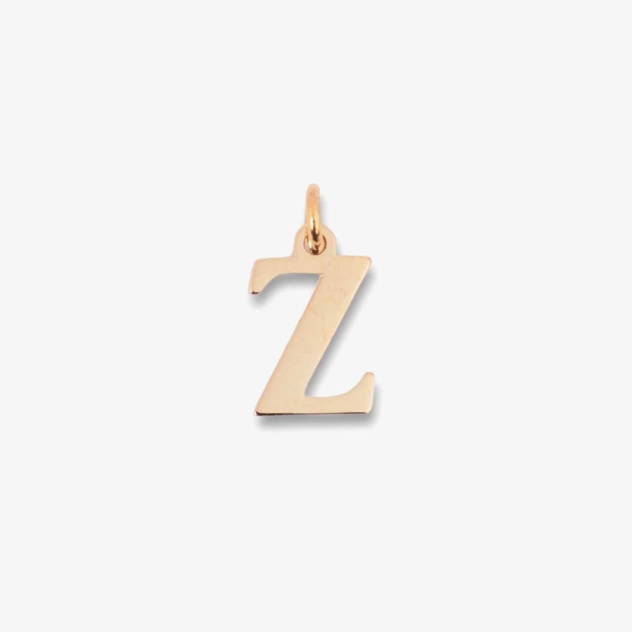 18kt Gold Plated Mini Initial Charm - Z