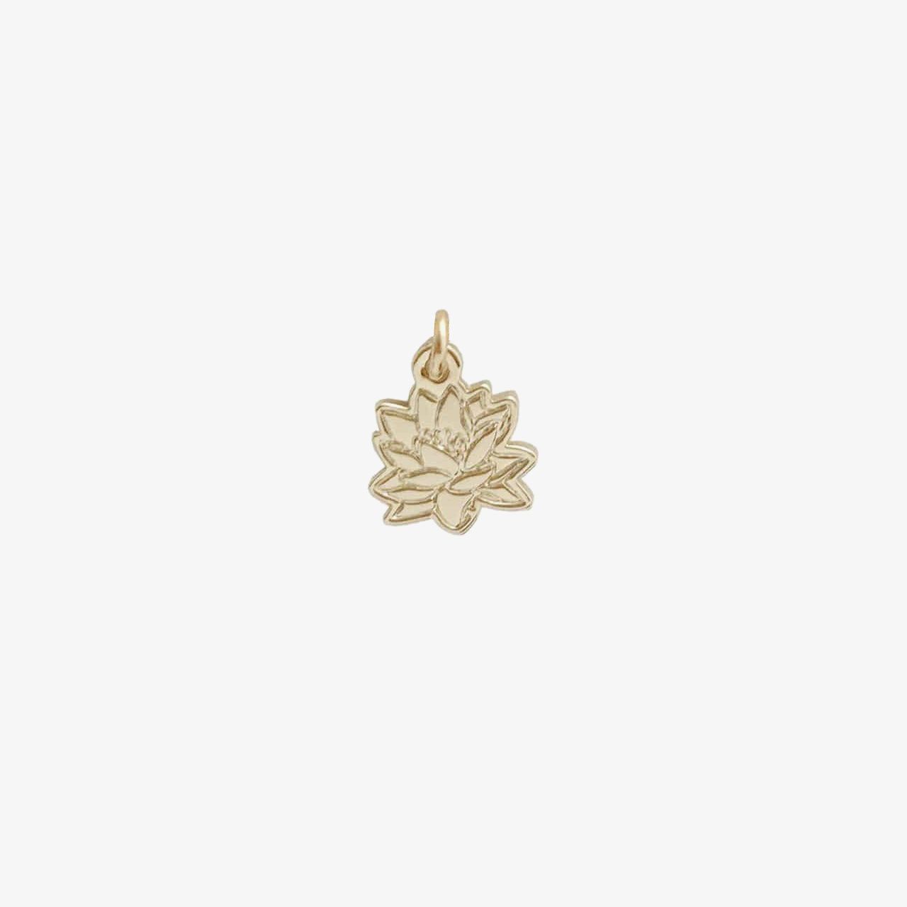 18kt Gold Plated Mini Lotus Charm