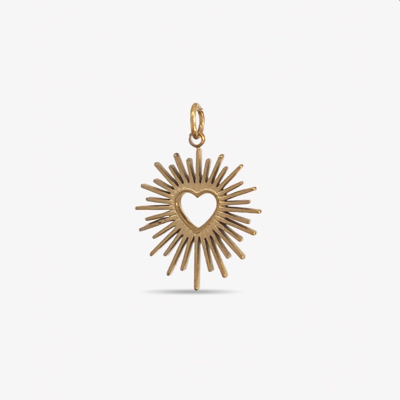 Sunburst Heart Charm