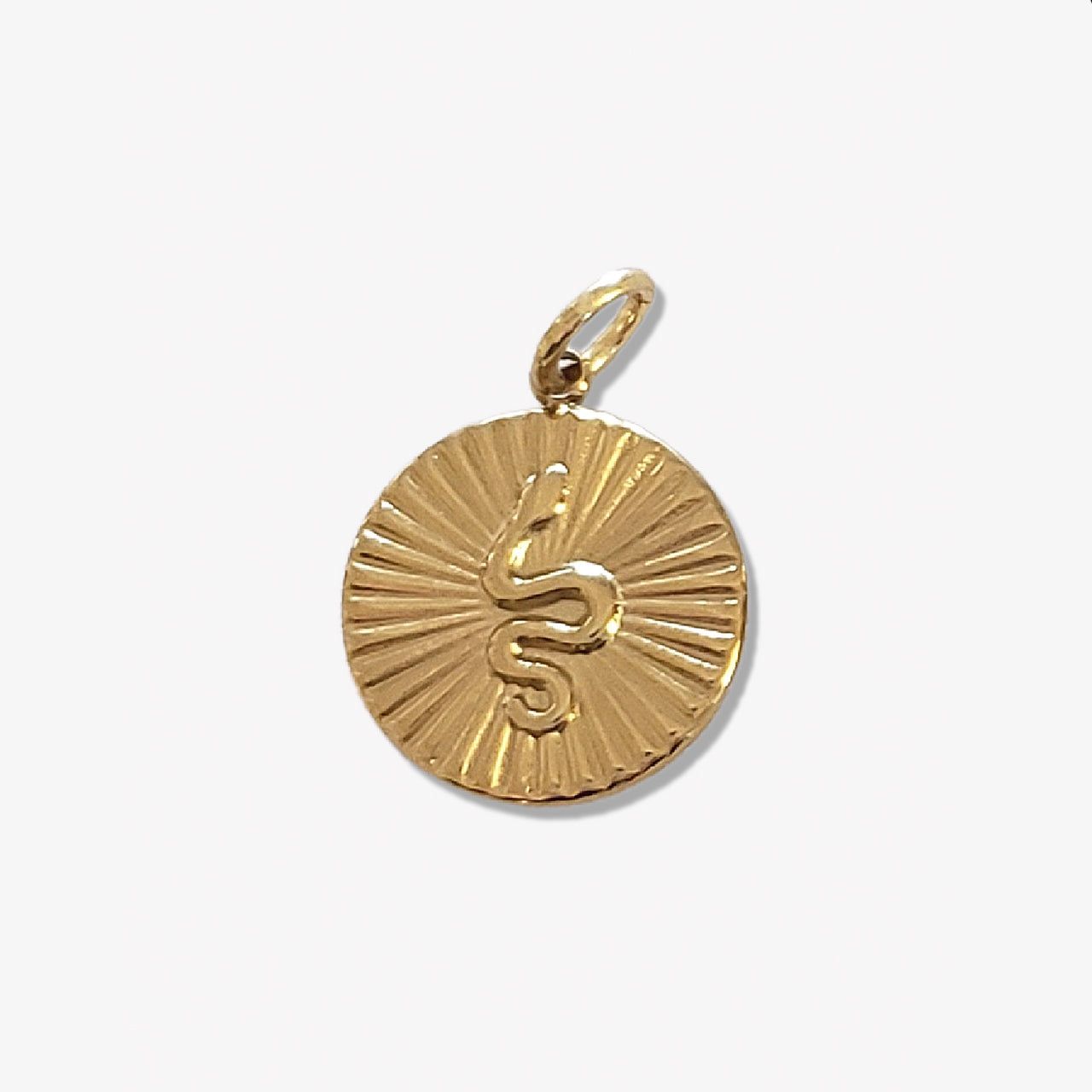 Gold Snake Medallion Charm