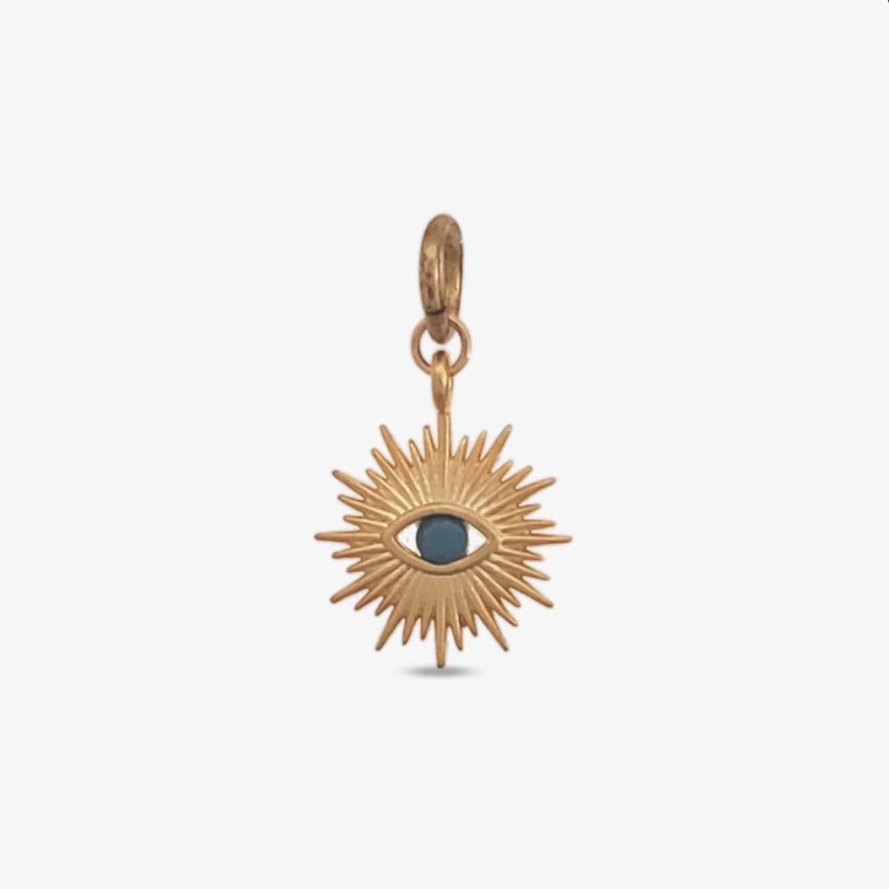 Matte Gold & Turquoise Evil Eye Charm