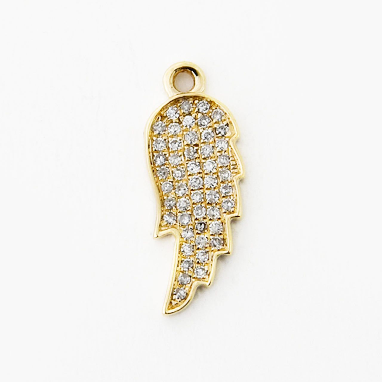 14kt Gold 0.13 CTW Diamond Angel's Wing Charm