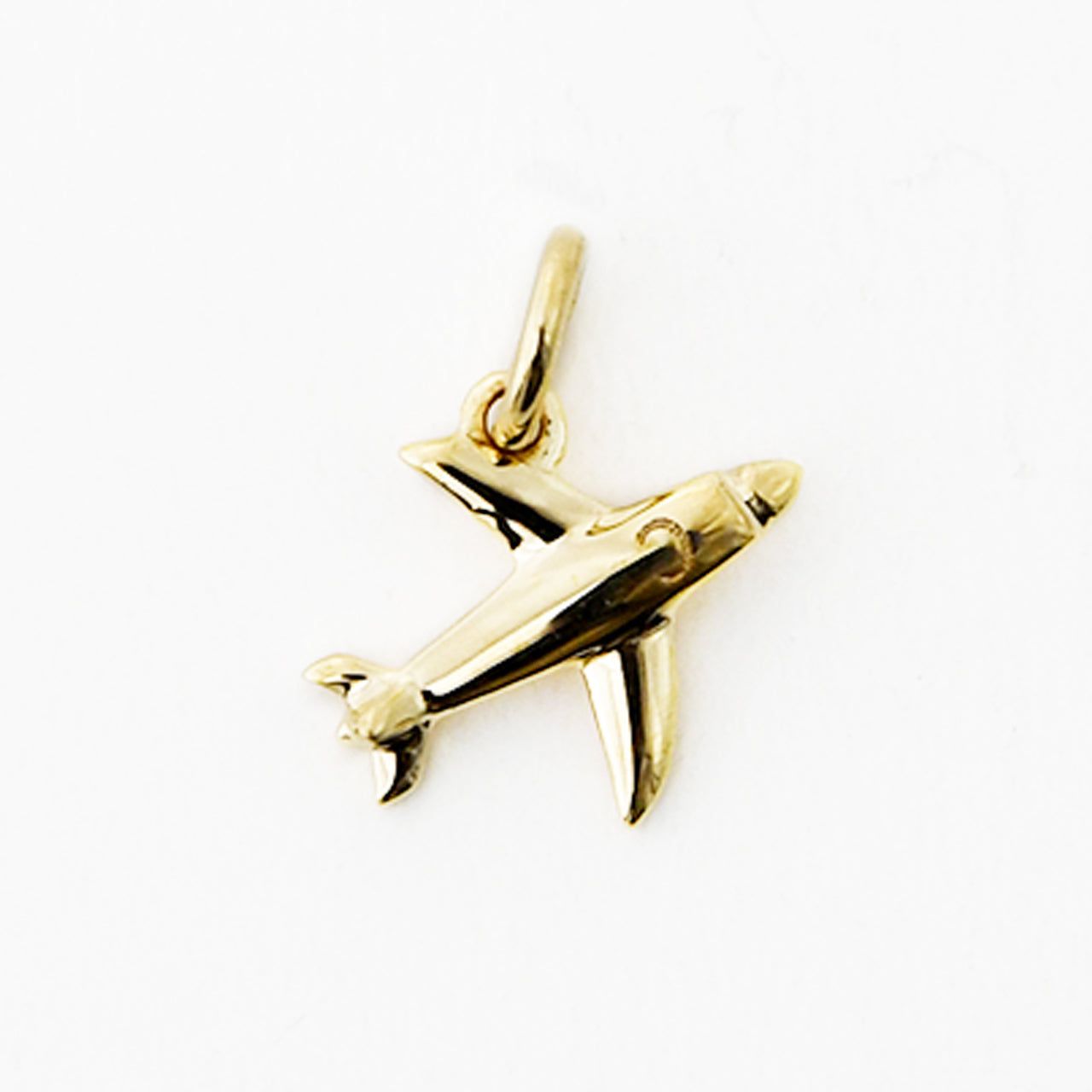 14kt Gold Mini Airplane Charm