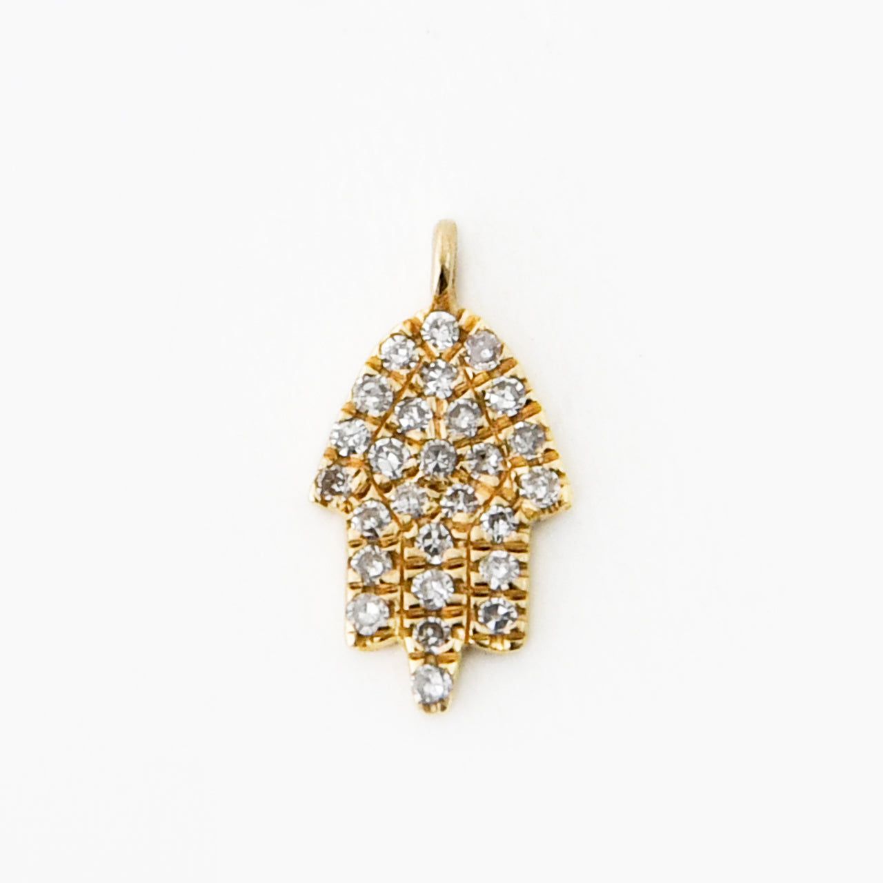 14kt Gold 0.07 CTW Diamond Hamsa Charm