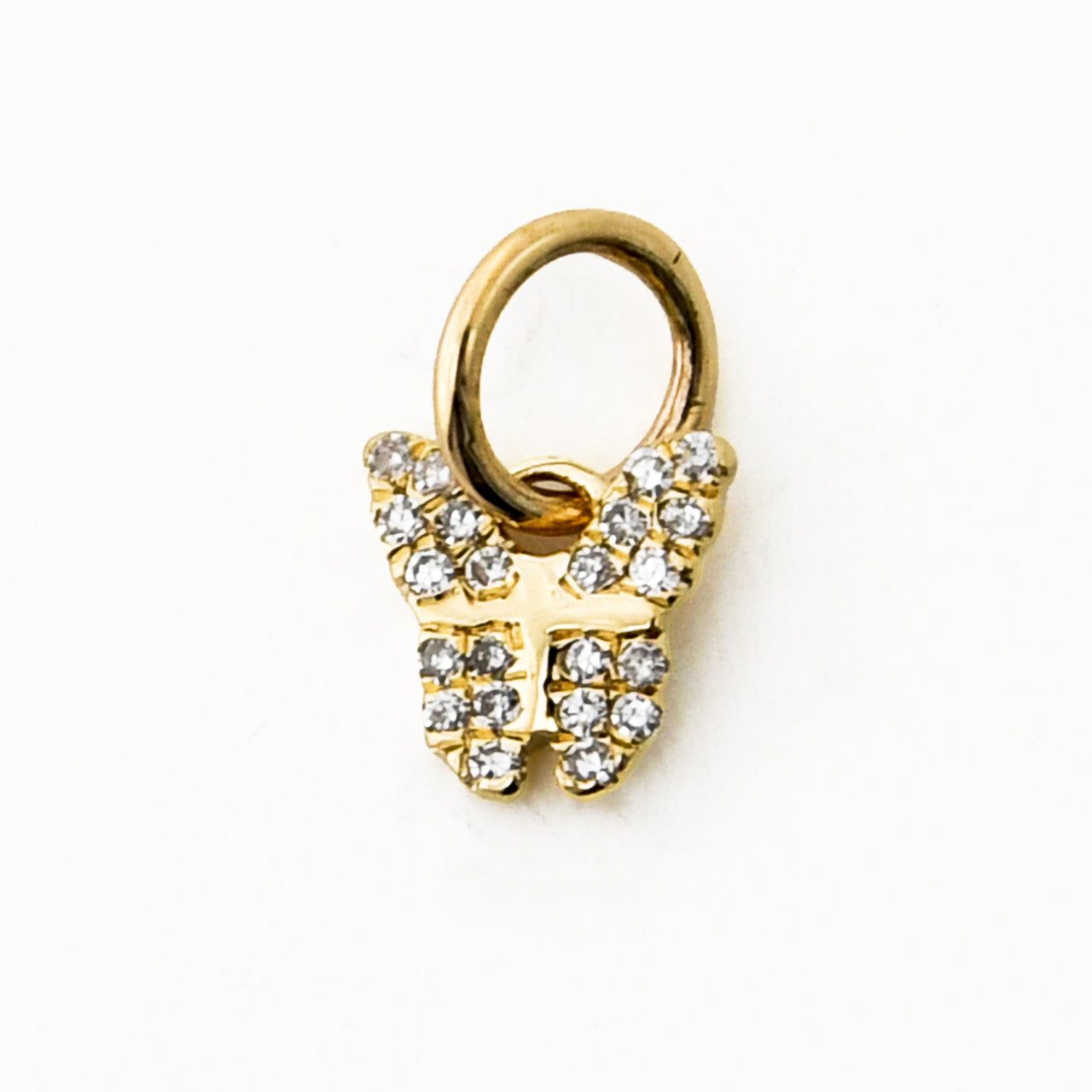 14kt Gold 0.06 CTW Diamond Butterfly Charm