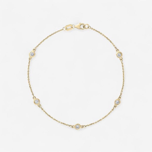 Five-Stone Round Diamond Station Bracelet