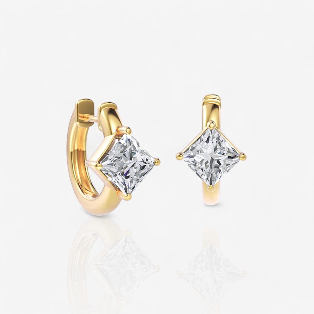 Petite Princess Lab Diamond Huggie Hoop Earrings