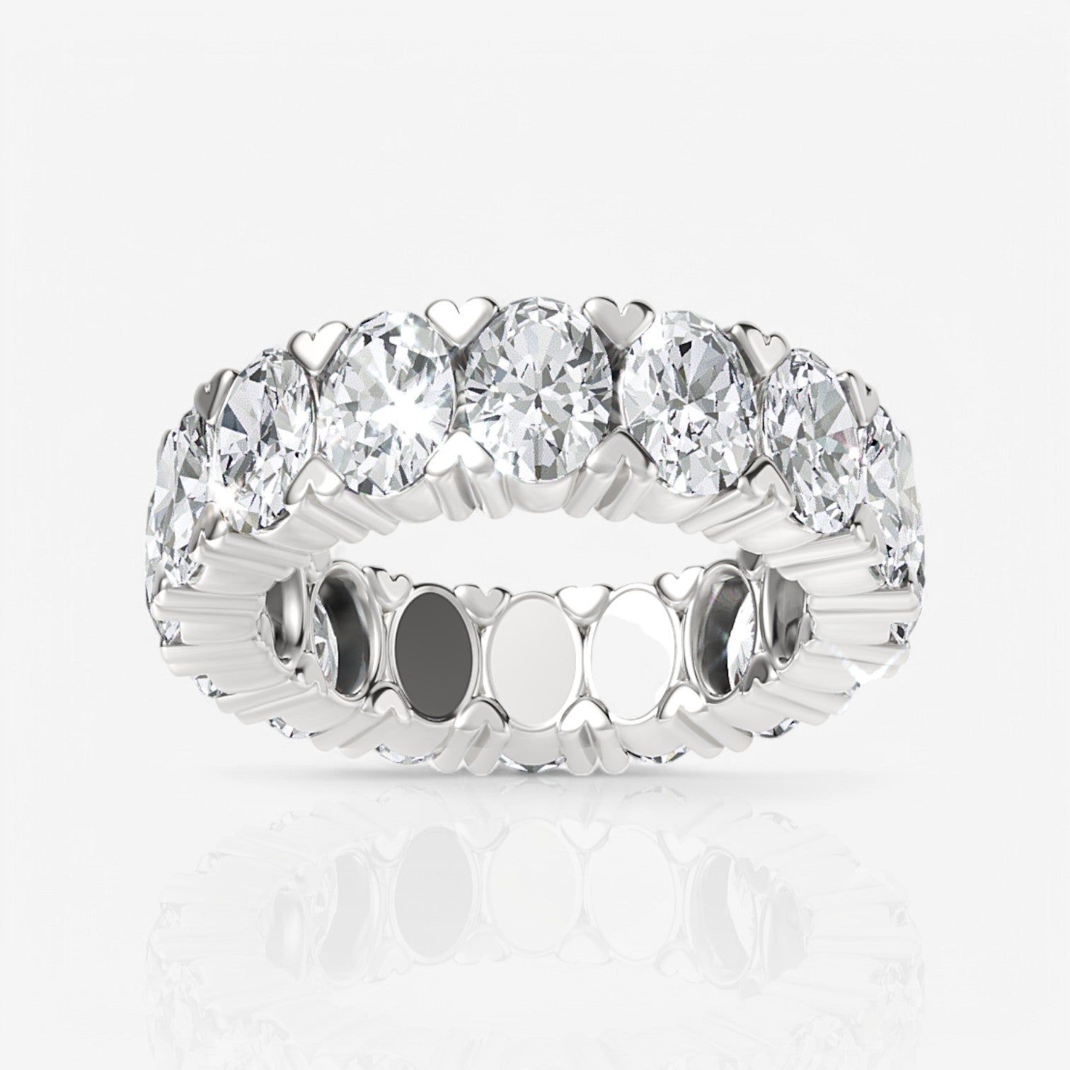 Shared Prong Oval Diamond Eternity Band