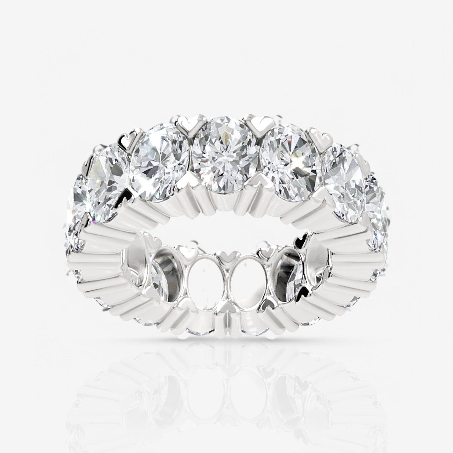 Shared Prong Oval Lab Diamond Eternity Band