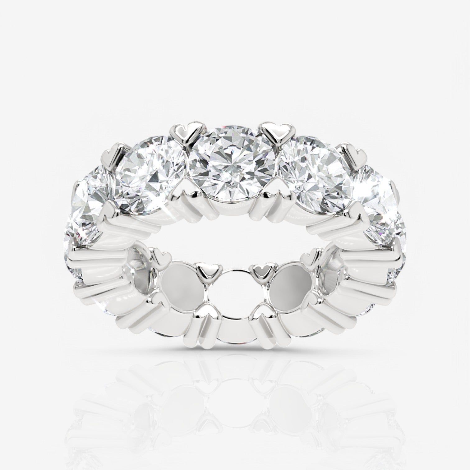 Shared Prong Round Lab Diamond Eternity Band