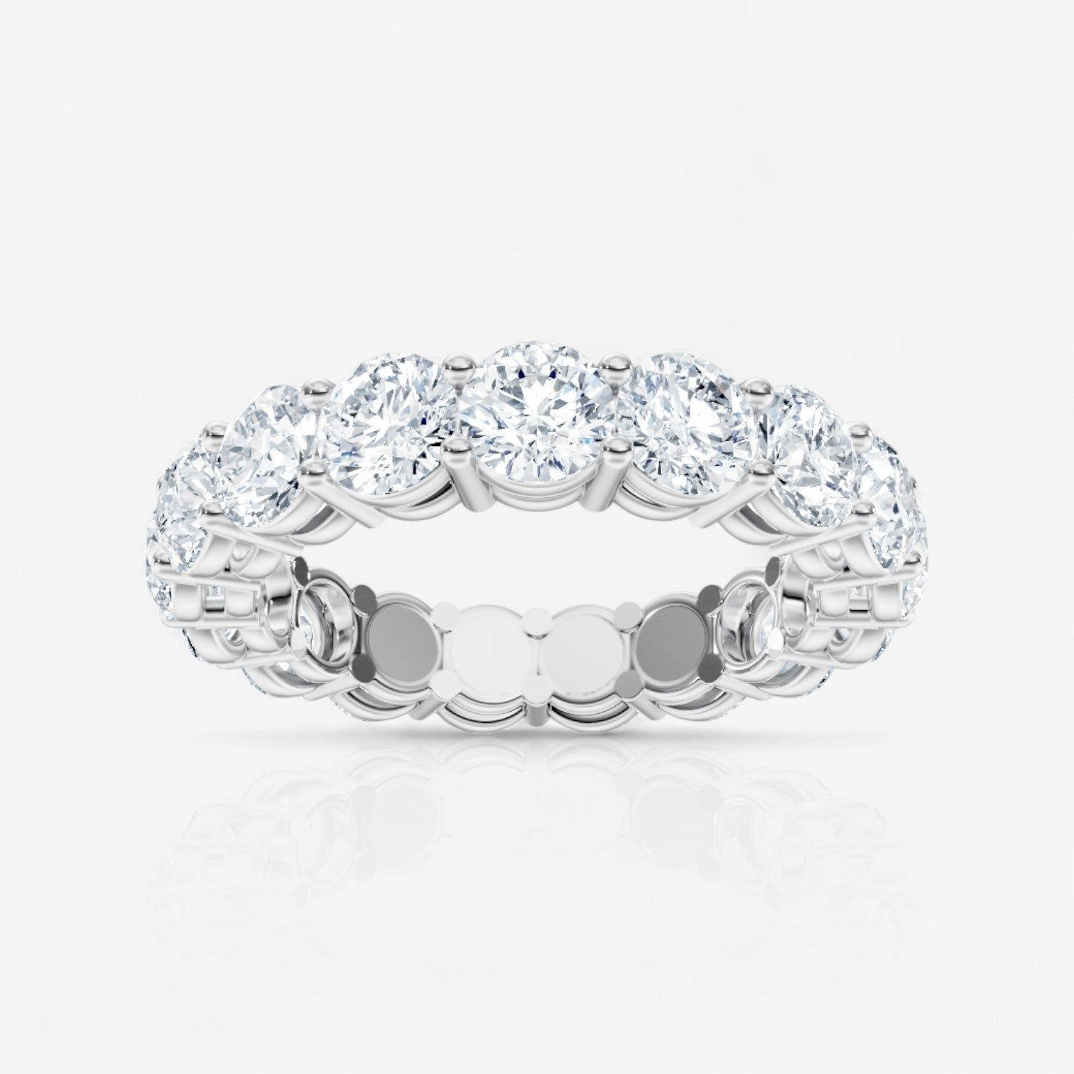 Round Shared Prong Diamond Eternity Band