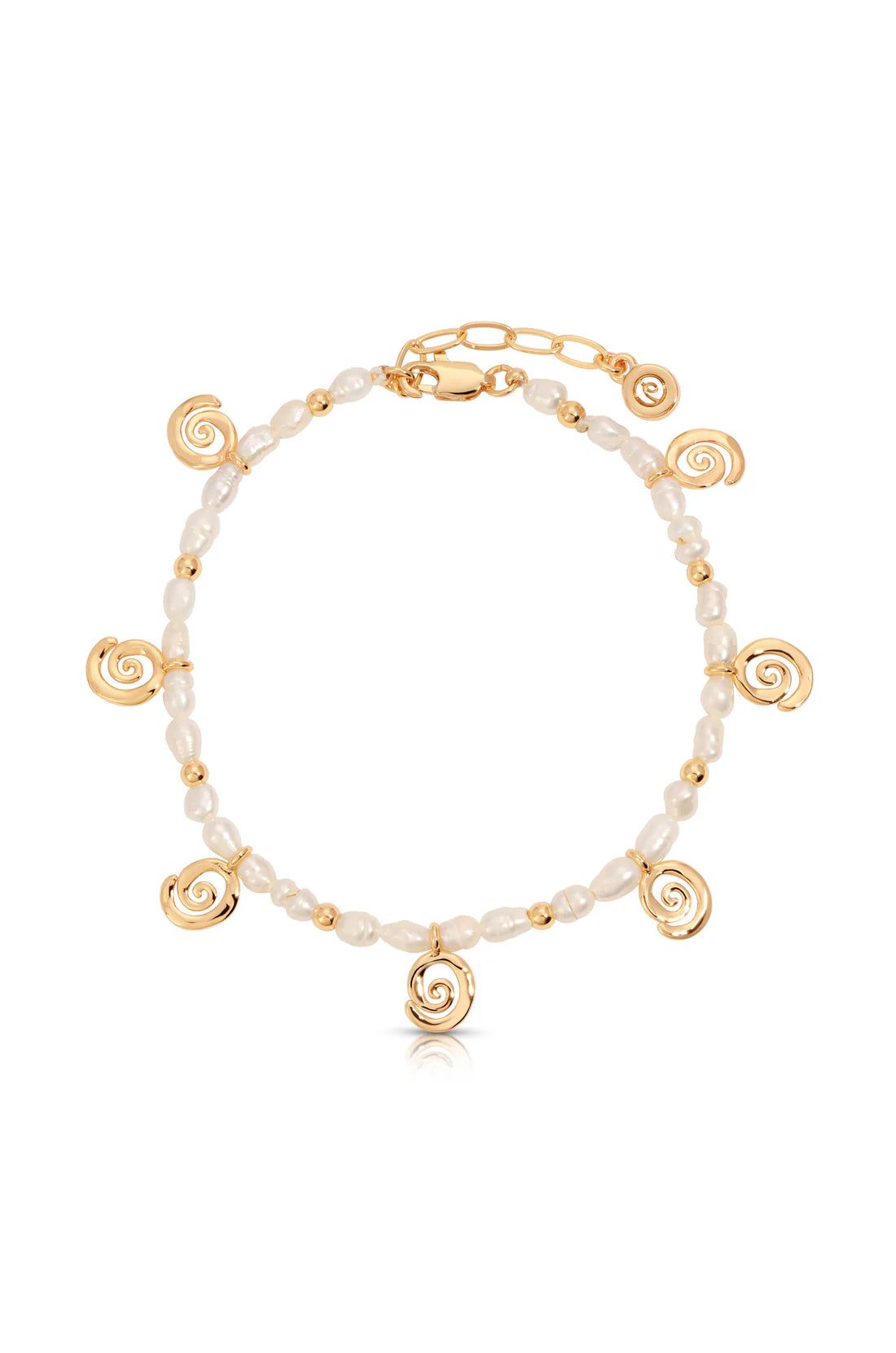 Ettika 18kt Gold Plated Aura Pearl Bracelet