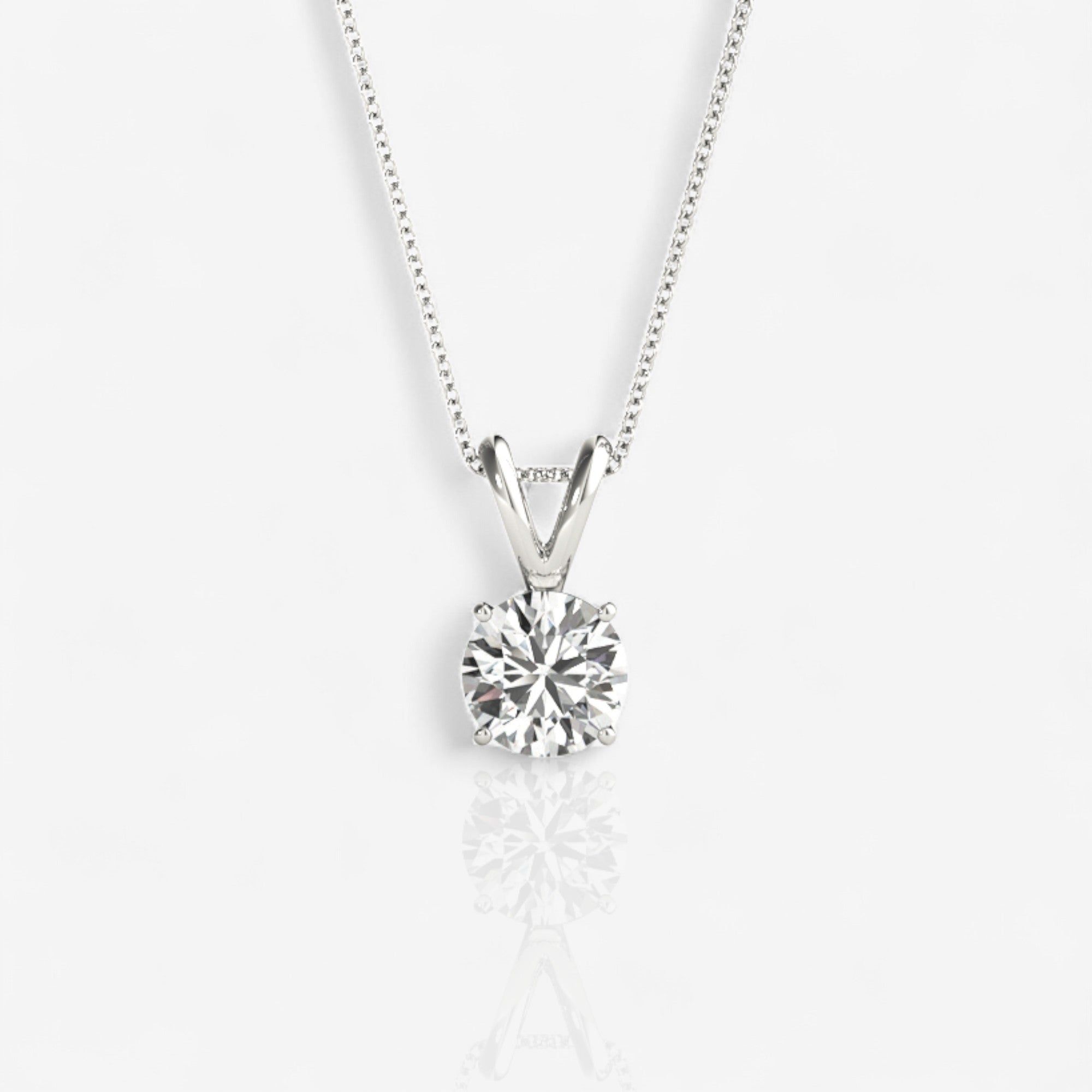 Design Your Own Split Bail Round Solitaire Pendant Setting