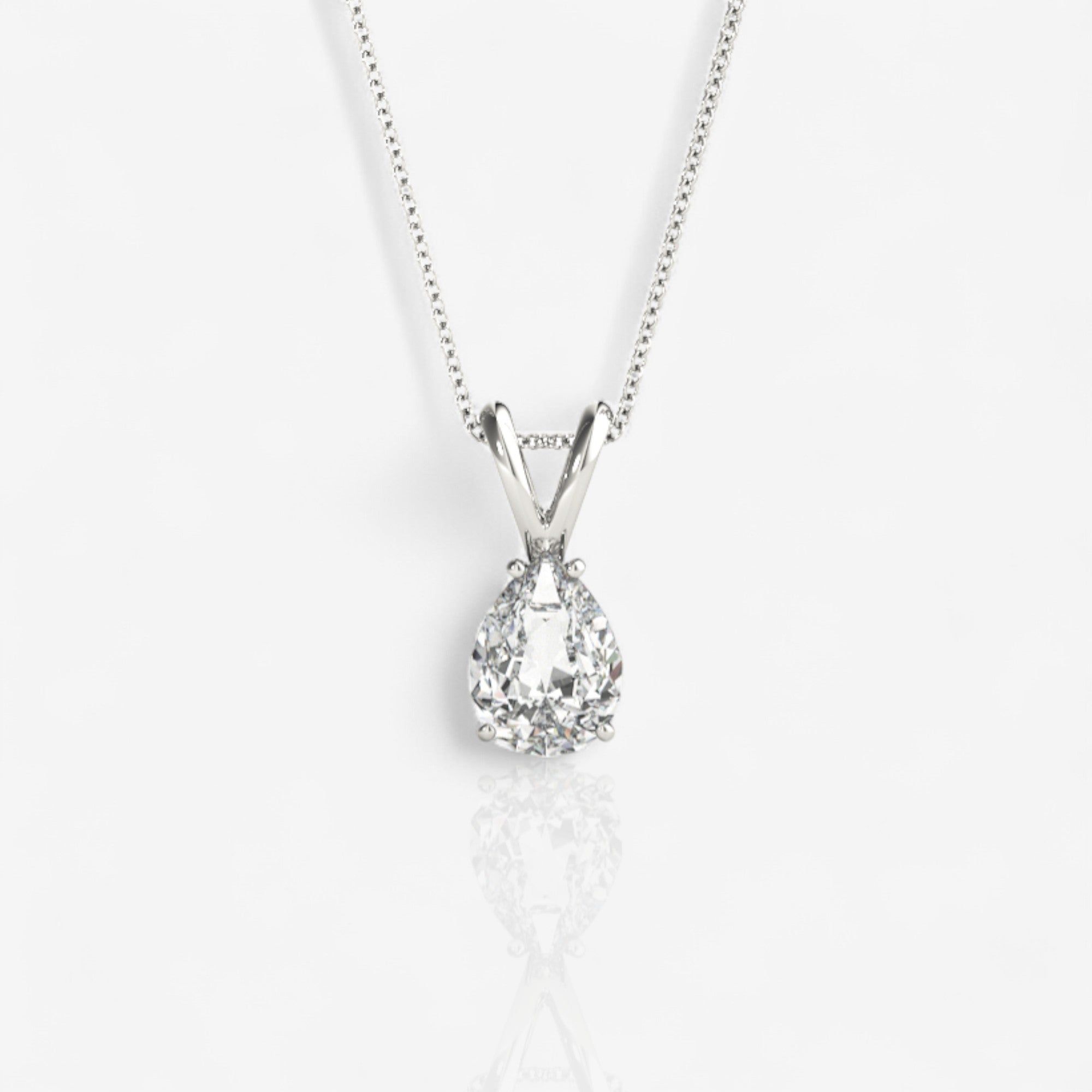 Design Your Own Split Bail Pear Cut Solitaire Pendant Setting