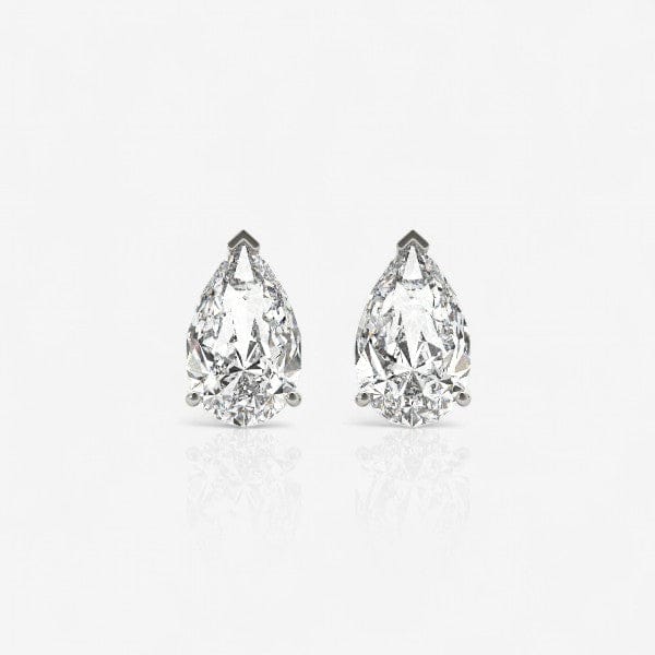 Custom Pear-Cut Diamond Stud Earrings