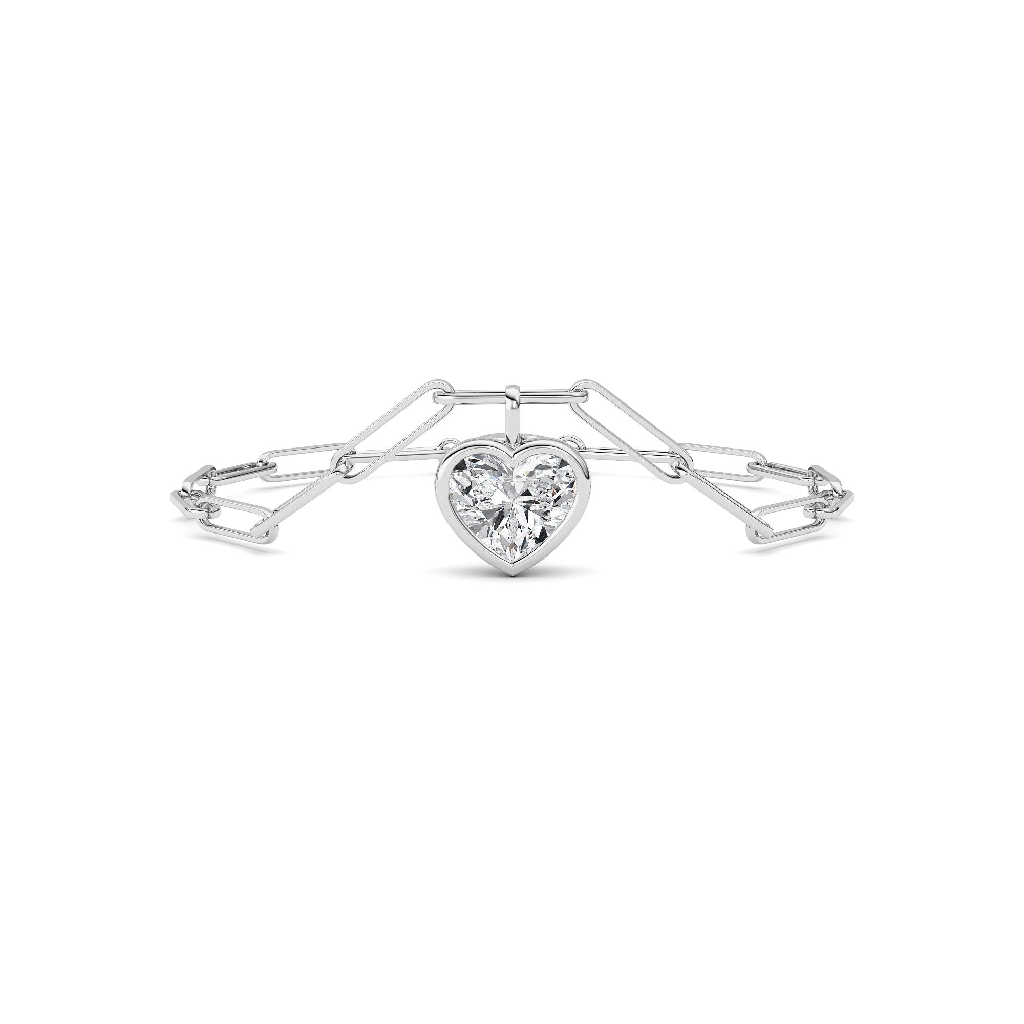 IGI Certified 3.00 CTW FVS Heart Shaped Lab-Grown Diamond Bracelet in 14K White Gold