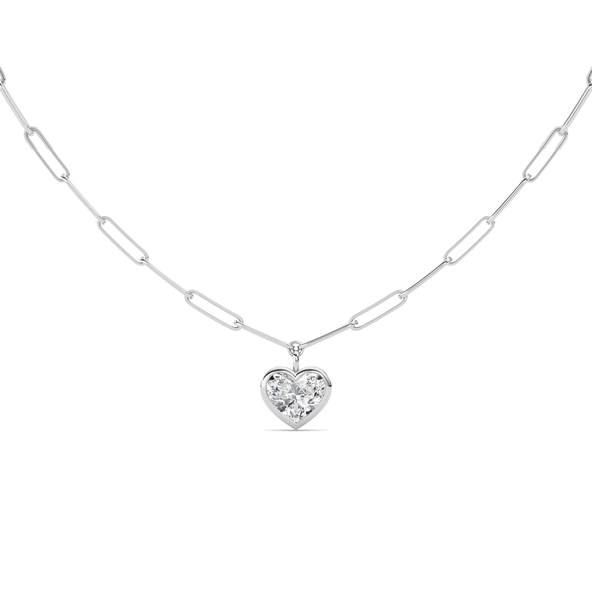 IGI Certified 4.00 CTW FVS Heart Shaped Lab-Grown Diamond Pendant Necklace in 14kt White Gold