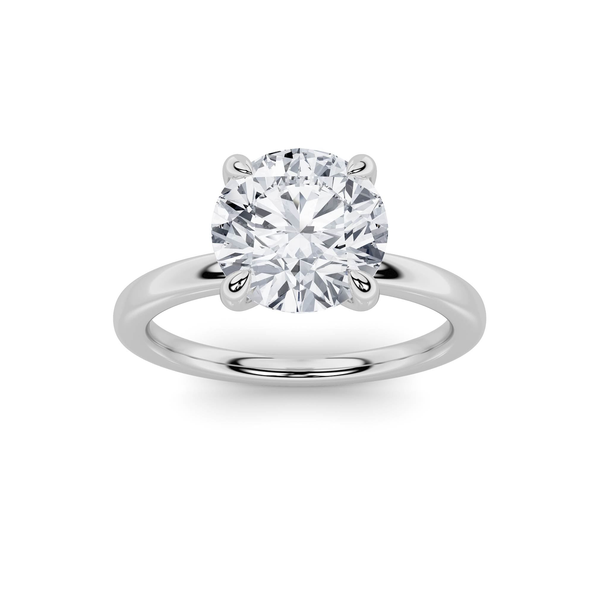 IGI Certified 1.00 CTW FVS Round Shaped Lab-Grown Diamond Solitaire Ring in 14K White Gold