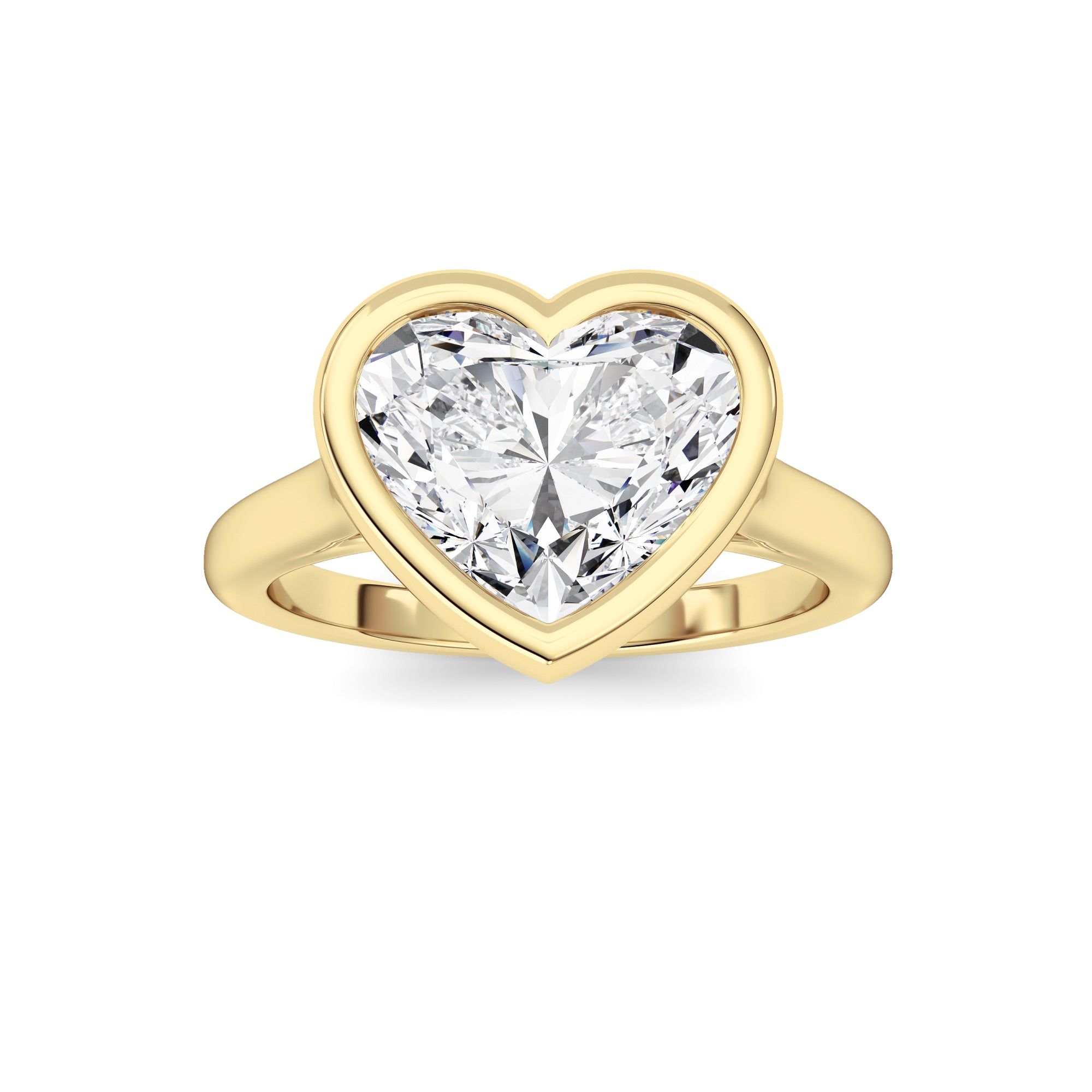 IGI Certified 3.00 CTW FVS Heart Shaped Lab-Grown Diamond Solitaire Ring in 14K Yellow Gold