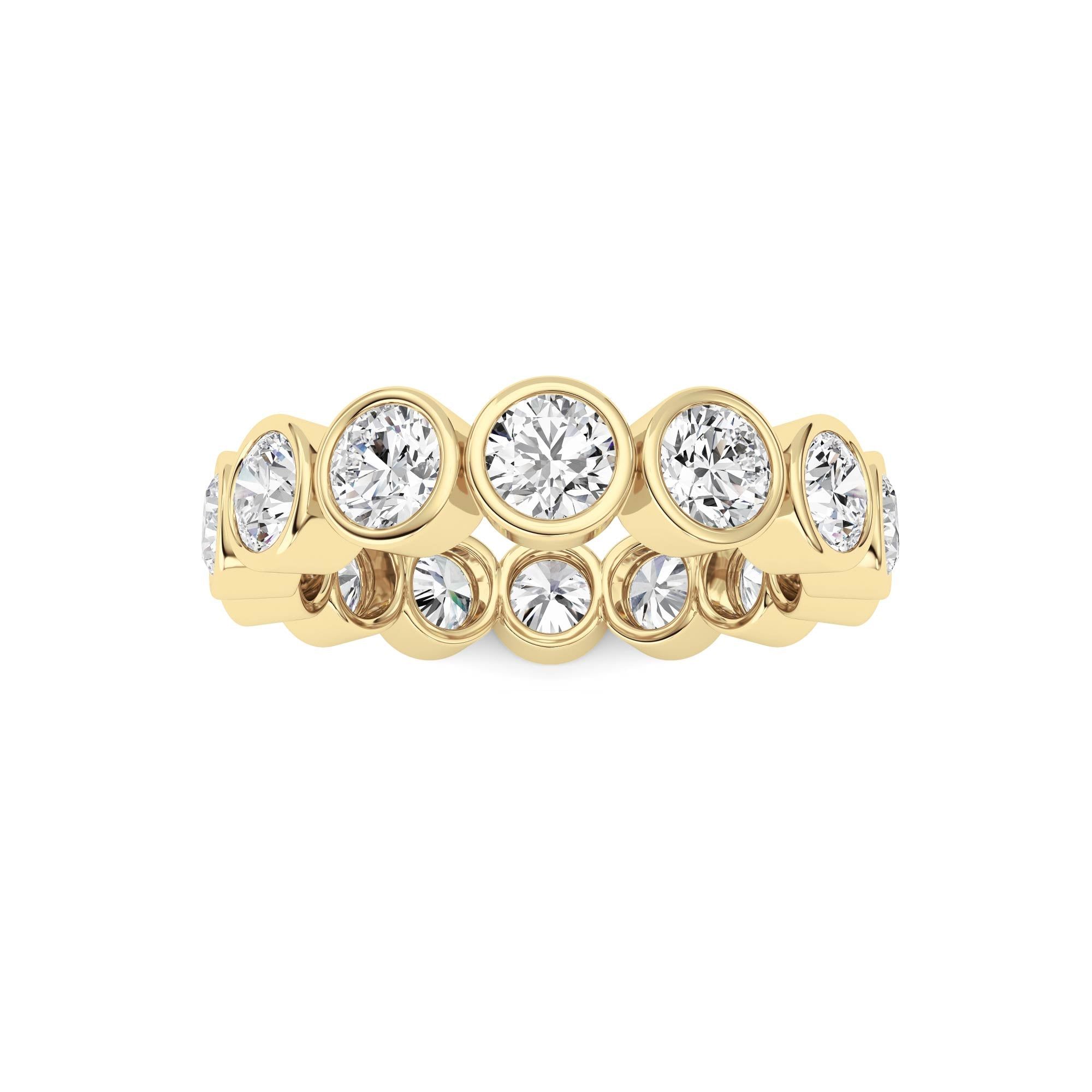IGI Certified Bezel-Set Round Shaped Lab-Grown Diamond Eternity Band
