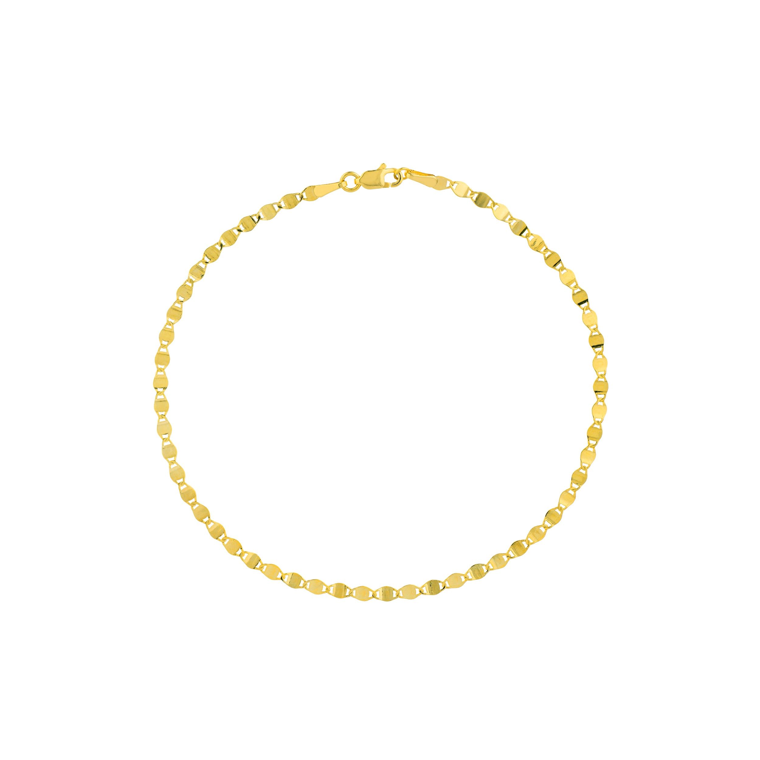 14kt Yellow Gold 2.70mm Valentino Chain, 7.50 Inches